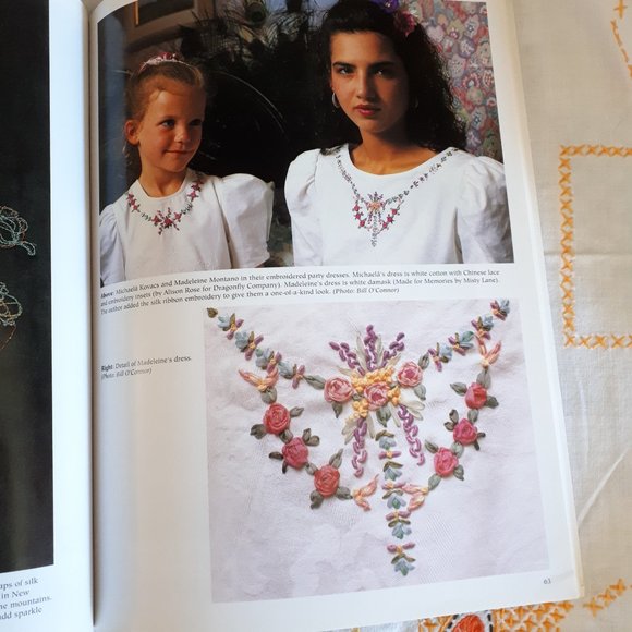 Vintage 1990s Softcover Book Silk Ribbon Embroidery by Judith Baker Montano - Picture 14 of 14
